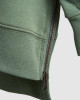 Men's Olive Loop-Back Sweatshirt, with Casual Society Velvet Applique and Embossed Embroidery