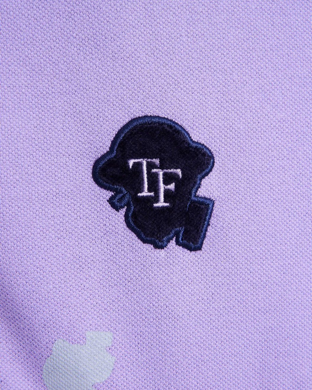 Men's Lilac Pique Polo, with Camoflague Print and Fusilier LDN Velvet Logo