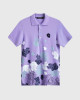 Men's Lilac Pique Polo, with Camoflague Print and Fusilier LDN Velvet Logo