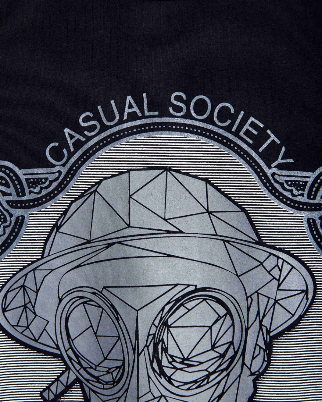 Men's T-Shirt, Black Single Jersey, Crew Neck Fusilier Logo X Casual Society Collab