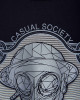 Men's T-Shirt, Black Single Jersey, Crew Neck Fusilier Logo X Casual Society Collab