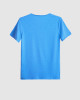 Men's Sky Blue Melange T-Shirt, with Brodie Boys Fusilier London Gas Mask in Rubber Print