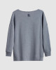 Men's Grey Melange Loop Back Sweatshirt, with Casual Society Micro-Leather Applique Embossed Embroidery