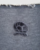 Men's Grey Melange Loop Back Sweatshirt, with Casual Society Micro-Leather Applique Embossed Embroidery