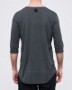 Men's Grey Crop sleeve Jersey T-Shirt, Gym-Fit, Low Neck, Laminate & Velvet Logo 