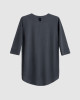 Men's Grey Crop sleeve Jersey T-Shirt, Gym-Fit, Low Neck, Laminate & Velvet Logo 